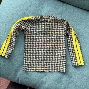 Mini Rodini rashgaurd 5-7yr houndstooth
